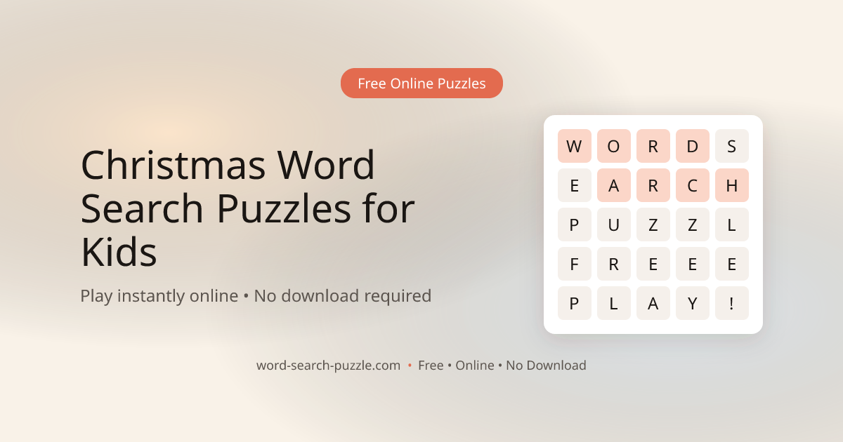 Christmas Word Search Puzzles for Kids – Free Online | Word Search Puzzle